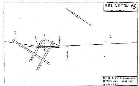 Millington MI railroad map